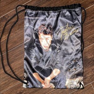 Justin Bieber Signature Black and Gold Backpack